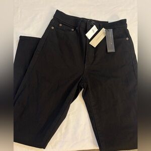 Banana Republicans NWT No Fade Denim Black Jeans  High Rise Skinny Size 27 / 4